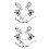2Sets Dog Element Headbands White Party Decorative Cosplay Costume Set 7