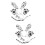 2Sets Dog Element Headbands White Party Decorative Cosplay Costume Set 9