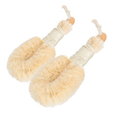 6Pièces Brosse Séchage Corps Bois Sisal Confort Ergonomique