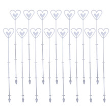 160Pcs White Heart Shape Paper Clips for Wedding & Flower Shop Decor