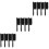 12Pièces Ensemble Outils Bois Plastique Noir 7