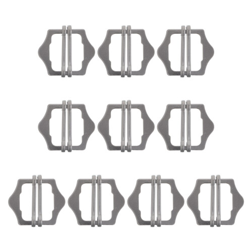 20Pièces Boucles Glissières Métal Réglables Accessoire Mode Gris 1