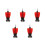 5Pièces Brosse À Perceuse Rouge Kit Nettoyage PP + Polyvalent 10