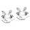 2Sets Dog Element Headbands White Party Decorative Cosplay Costume Set 6