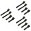 12Pcs Barbecue Grill Brush Tool Flameproof Black Easy-Cleaning 5