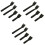 12Pcs Barbecue Grill Brush Tool Flameproof Black Easy-Cleaning 3