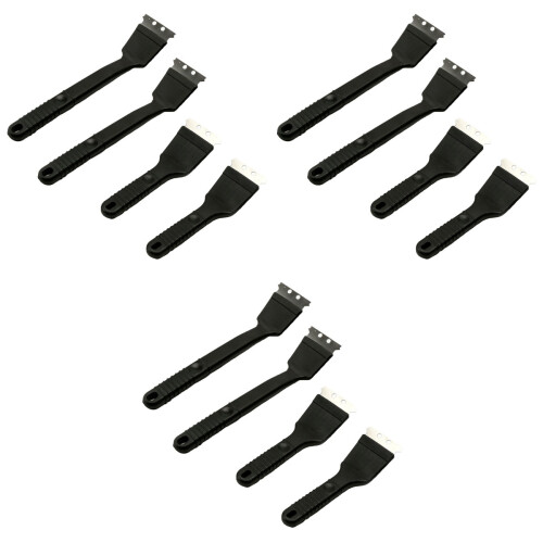 12Pcs Barbecue Grill Brush Tool Flameproof Black Easy-Cleaning 2