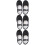 3Pairs Lightweight Black Ballet Dance Shoes Durable with Elastic Strap 8