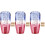 3Pièces Bouton Levier De Vitesse Manuel Cristal Coloré Auto 6