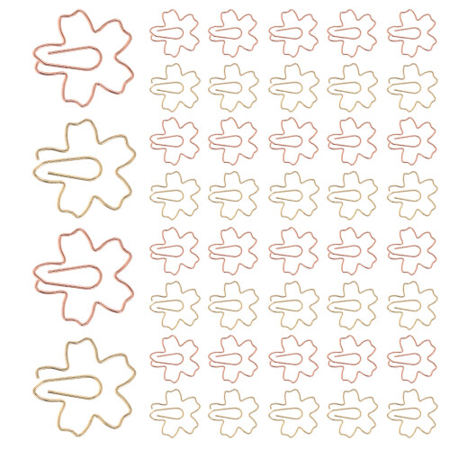 120Pcs Reusable Cherry Blossom Metal Clips for Document & Journal Use