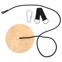 2Pcs Wooden Disc Swing for Kids with Heavy-Duty Rope Outdoor Use