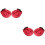2Pcs Red Curved Kickboxing Pads Hand-Shaped for Training Safety 6