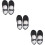 3Pairs Lightweight Black Ballet Dance Shoes Durable with Elastic Strap 9