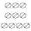 20Pièces Boucles Glissières Métal Réglables Accessoire Mode Gris 3
