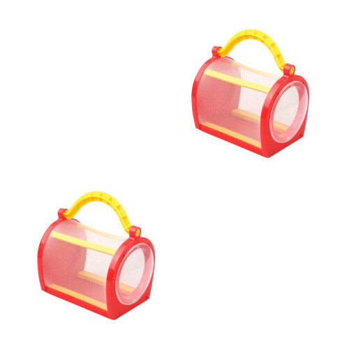 2Pcs Portable Kids Cage Box for Insect Storage with Carrying Handle 2