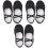 3Pairs Lightweight Black Ballet Dance Shoes Durable with Elastic Strap 3