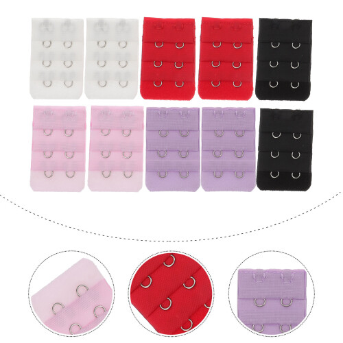 20Pcs Assorted Color Women Bra Extender Hooks Two Hook Strap Extension 2