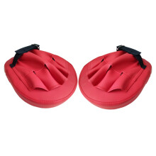 2Pcs Red Curved Kickboxing Pads Hand-Shaped for Training Safety