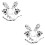 2Sets Dog Element Headbands White Party Decorative Cosplay Costume Set 8