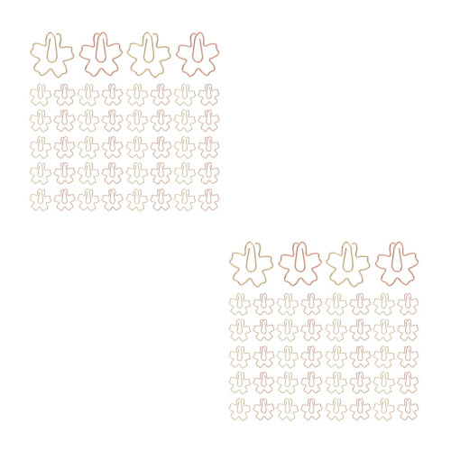 120Pcs Reusable Cherry Blossom Metal Clips for Document & Journal Use 2