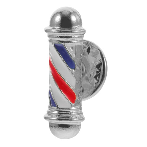 3Pièces Broche Émail Barbier Décorative 1