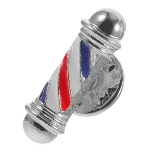 3Pièces Broche Émail Barbier Décorative 2