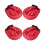 2Pcs Red Curved Kickboxing Pads Hand-Shaped for Training Safety 5