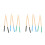 6Pairs Assorted Color Maple Drumsticks Kids Comfortable Grip Practice 5