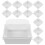 50Pcs White Portable Paper Plastic Boxes for Cake Sandwich Storage 9