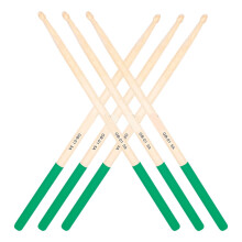 6Pairs Natural Maple Drumsticks Green Wood Drum Stick for Music Play