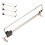 8Pcs Silver Extendable Pull-Out Wardrobe Rod Adjustable Hanger Rail 2