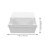50Pcs White Portable Paper Plastic Boxes for Cake Sandwich Storage 2