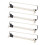 8Pcs Silver Extendable Pull-Out Wardrobe Rod Adjustable Hanger Rail 1