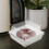 50Pcs White Portable Paper Plastic Boxes for Cake Sandwich Storage 8