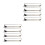 8Pcs Silver Extendable Pull-Out Wardrobe Rod Adjustable Hanger Rail 8