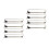 8Pcs Silver Extendable Pull-Out Wardrobe Rod Adjustable Hanger Rail 6