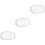 3Pcs White Ceramic Fish Board Double Handle Oven Safe Kitchen Dish 6