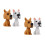 4Pièces Modèles Bobblehead Résine Décor Intérieur 5
