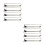 8Pcs Silver Extendable Pull-Out Wardrobe Rod Adjustable Hanger Rail 7