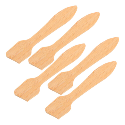 15Pièces Mini Spatules Bois Bamboo Légères Pour Et