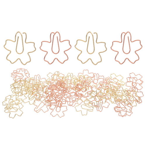 120Pcs Reusable Cherry Blossom Metal Clips for Document & Journal Use 1