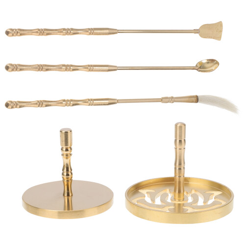 15Pcs Brass Incense Tools DIY Cone Molds Golden Incense Making Kit Set