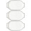 3Pcs White Ceramic Fish Board Double Handle Oven Safe Kitchen Dish 9
