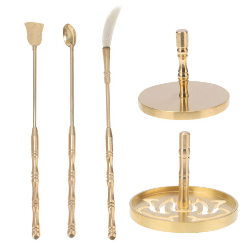 15Pcs Brass Incense Tools DIY Cone Molds Golden Incense Making Kit Set 1