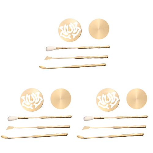 15Pcs Brass Incense Tools DIY Cone Molds Golden Incense Making Kit Set 2