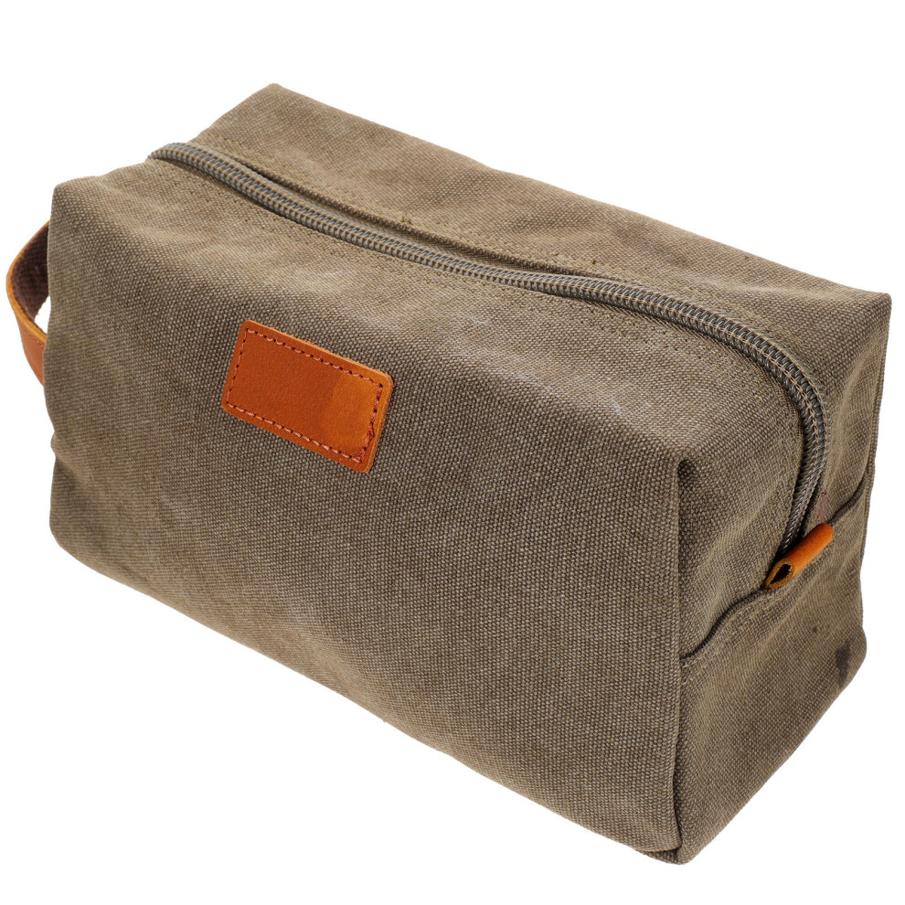 Vaguelly Green 5Pcs Practical Olive Travel Makeup Bag Canvas Organizer