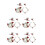 20Pièces Bandeaux Motif Cerise Pour Et 8