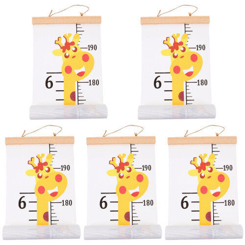 5Pcs Kids Height Wall Chart Hanging with Playroom Decor 2