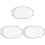 3Pcs White Ceramic Fish Board Double Handle Oven Safe Kitchen Dish 3