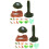 4Sets Kids Dinosaurussen ABS Speelfiguren Levendig Gekleurd 7